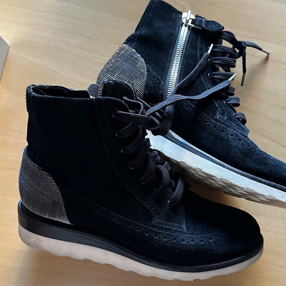 Mr. Harrison Black Suede Boots by The Office of Angela Scott